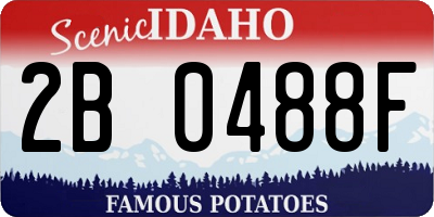 ID license plate 2B0488F