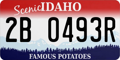 ID license plate 2B0493R