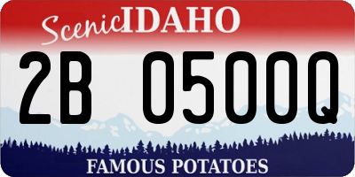 ID license plate 2B0500Q