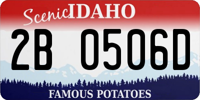 ID license plate 2B0506D