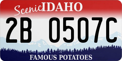 ID license plate 2B0507C