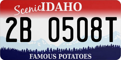 ID license plate 2B0508T
