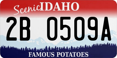 ID license plate 2B0509A