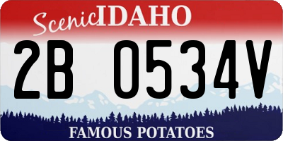 ID license plate 2B0534V