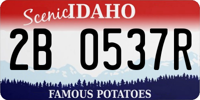 ID license plate 2B0537R