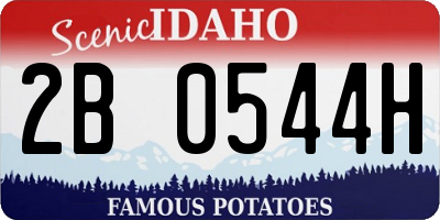 ID license plate 2B0544H