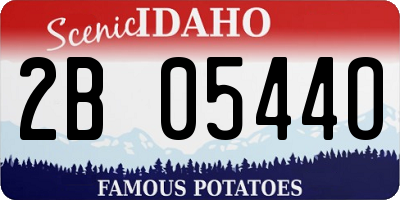 ID license plate 2B0544O