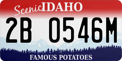 ID license plate 2B0546M