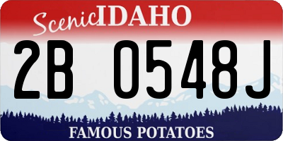 ID license plate 2B0548J
