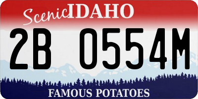 ID license plate 2B0554M