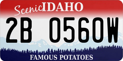 ID license plate 2B0560W