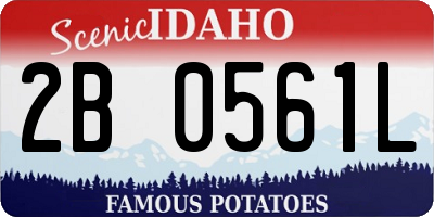 ID license plate 2B0561L