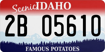 ID license plate 2B0561O