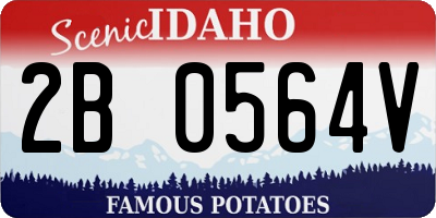 ID license plate 2B0564V