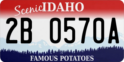 ID license plate 2B0570A