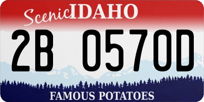 ID license plate 2B0570D