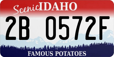 ID license plate 2B0572F