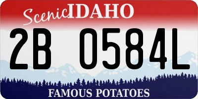 ID license plate 2B0584L
