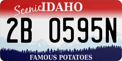 ID license plate 2B0595N