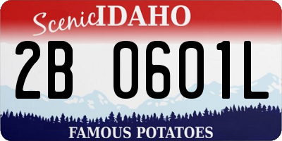 ID license plate 2B0601L