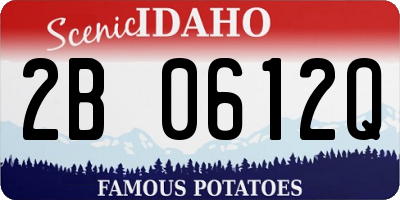 ID license plate 2B0612Q
