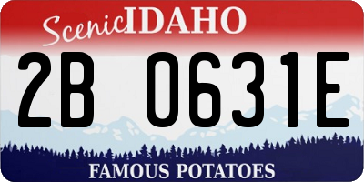 ID license plate 2B0631E