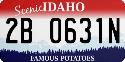 ID license plate 2B0631N