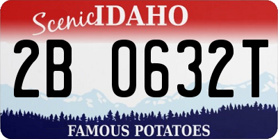 ID license plate 2B0632T