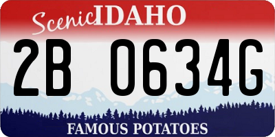 ID license plate 2B0634G
