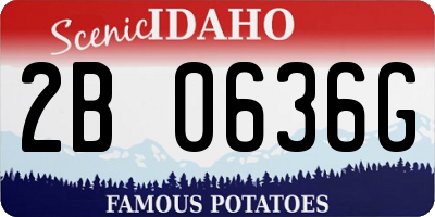 ID license plate 2B0636G