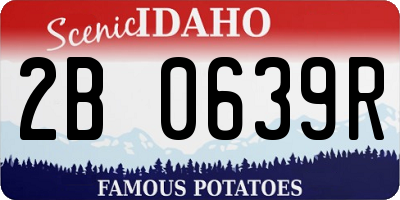 ID license plate 2B0639R