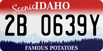 ID license plate 2B0639Y