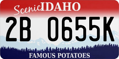 ID license plate 2B0655K