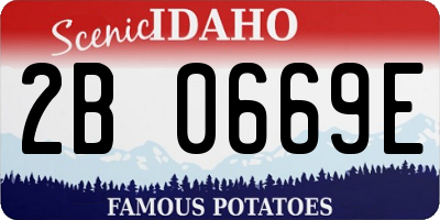 ID license plate 2B0669E