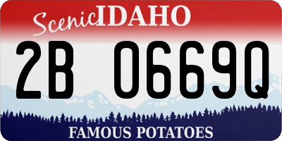 ID license plate 2B0669Q