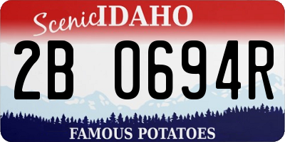 ID license plate 2B0694R