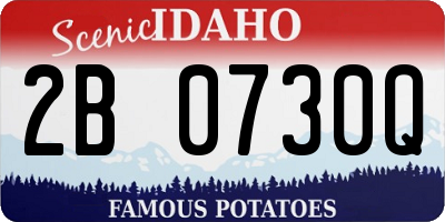 ID license plate 2B0730Q
