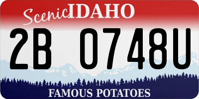 ID license plate 2B0748U