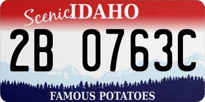 ID license plate 2B0763C