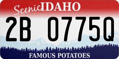 ID license plate 2B0775Q