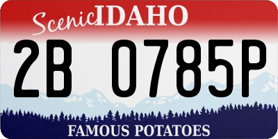 ID license plate 2B0785P