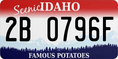 ID license plate 2B0796F