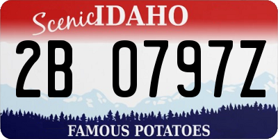 ID license plate 2B0797Z