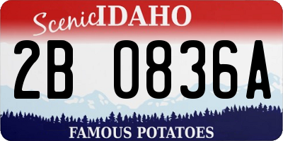 ID license plate 2B0836A