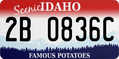 ID license plate 2B0836C
