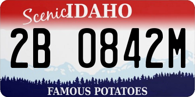 ID license plate 2B0842M