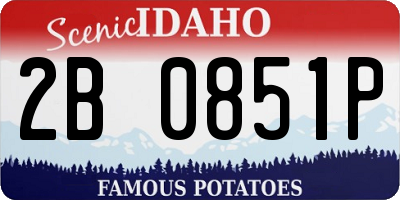 ID license plate 2B0851P