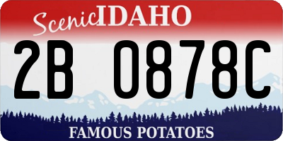 ID license plate 2B0878C