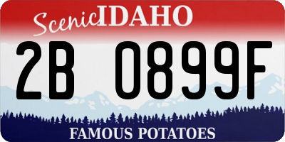 ID license plate 2B0899F