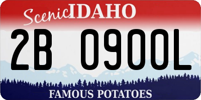 ID license plate 2B0900L
